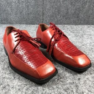 Giorgio Brutini Private Collection Men's 7.5M Red Snake Skin Leather Dress Shoes